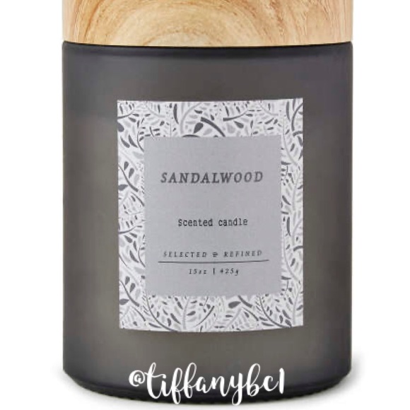 Sandalwood Frosted Jar Candle with Wood Lid - Picture 3 of 5